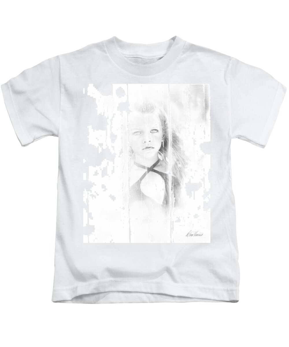 Girl Kids T-Shirt featuring the photograph Trapped Between Worlds by Diana Haronis