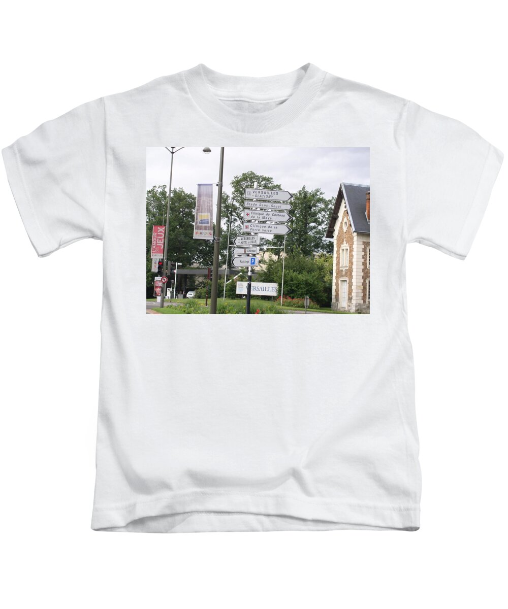 Versailles Kids T-Shirt featuring the photograph Versailles Crossroads by Cleaster Cotton
