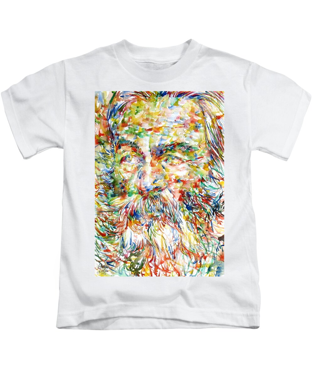 Unisex Watercolor Motif Face T-Shirt