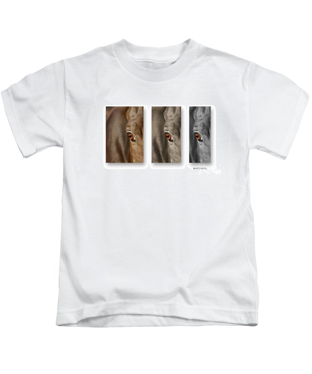 Nature Kids T-Shirt featuring the photograph Watchful Triptych by Michelle Twohig