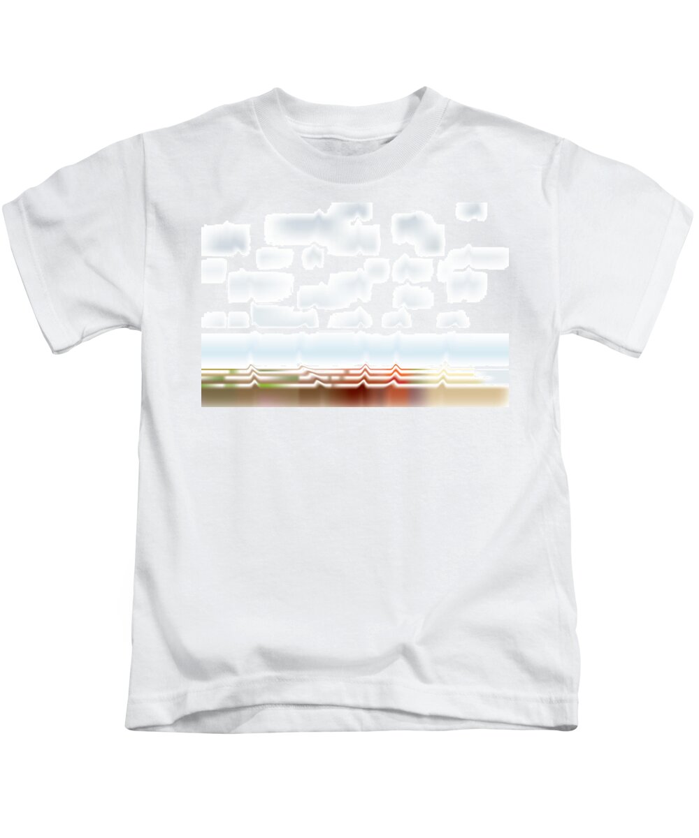 Landscape Kids T-Shirt featuring the digital art Wavescape by Kevin McLaughlin