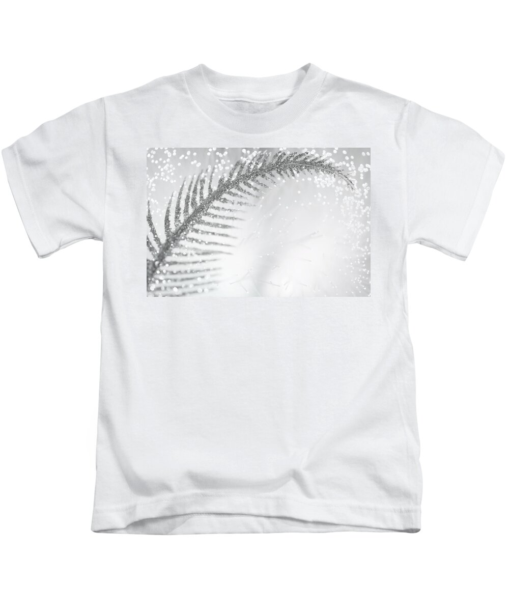 Abstract Kids T-Shirt featuring the photograph White Bird by Dazzle Zazz