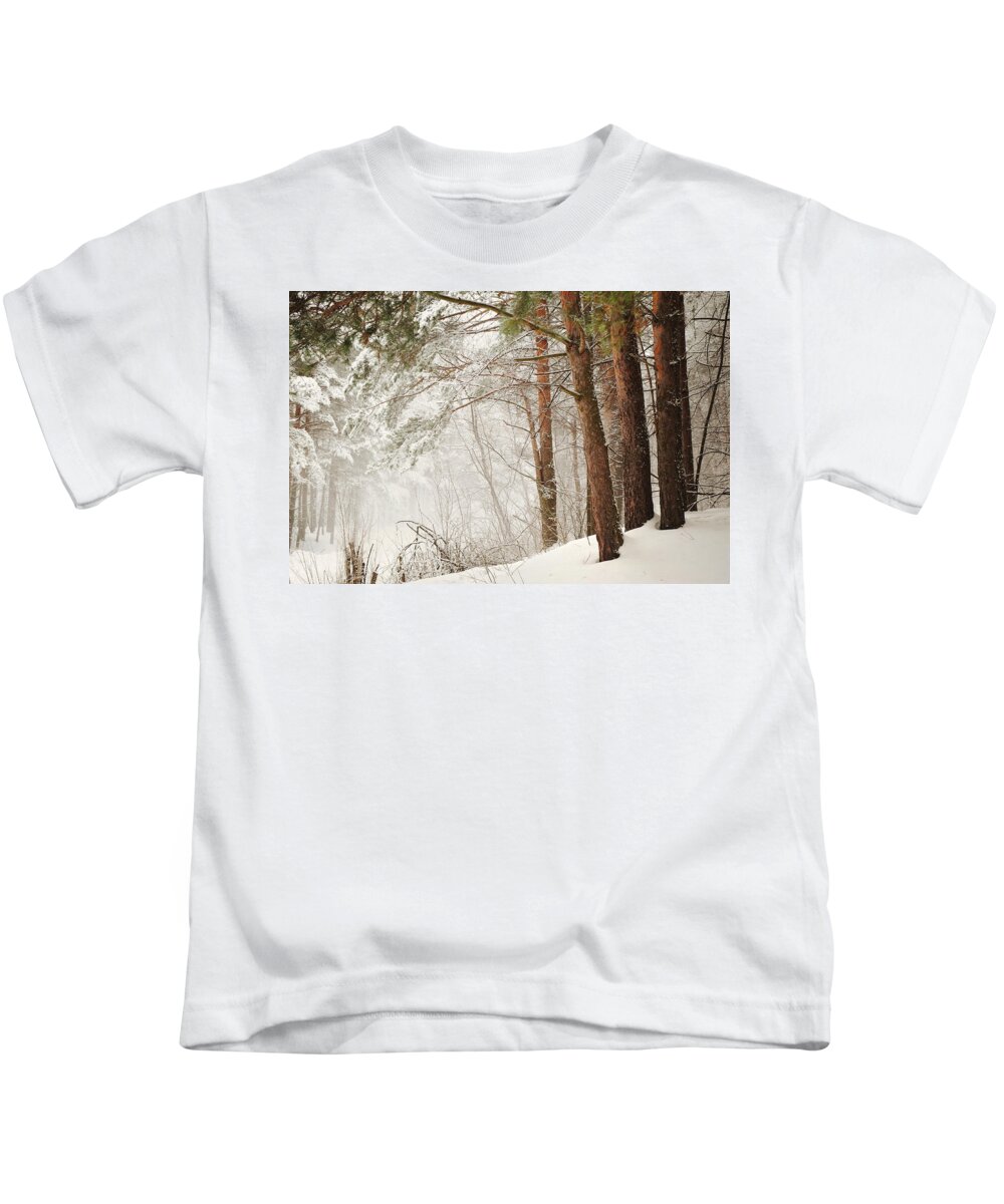 Snow Kids T-Shirt featuring the photograph White Silence by Jenny Rainbow
