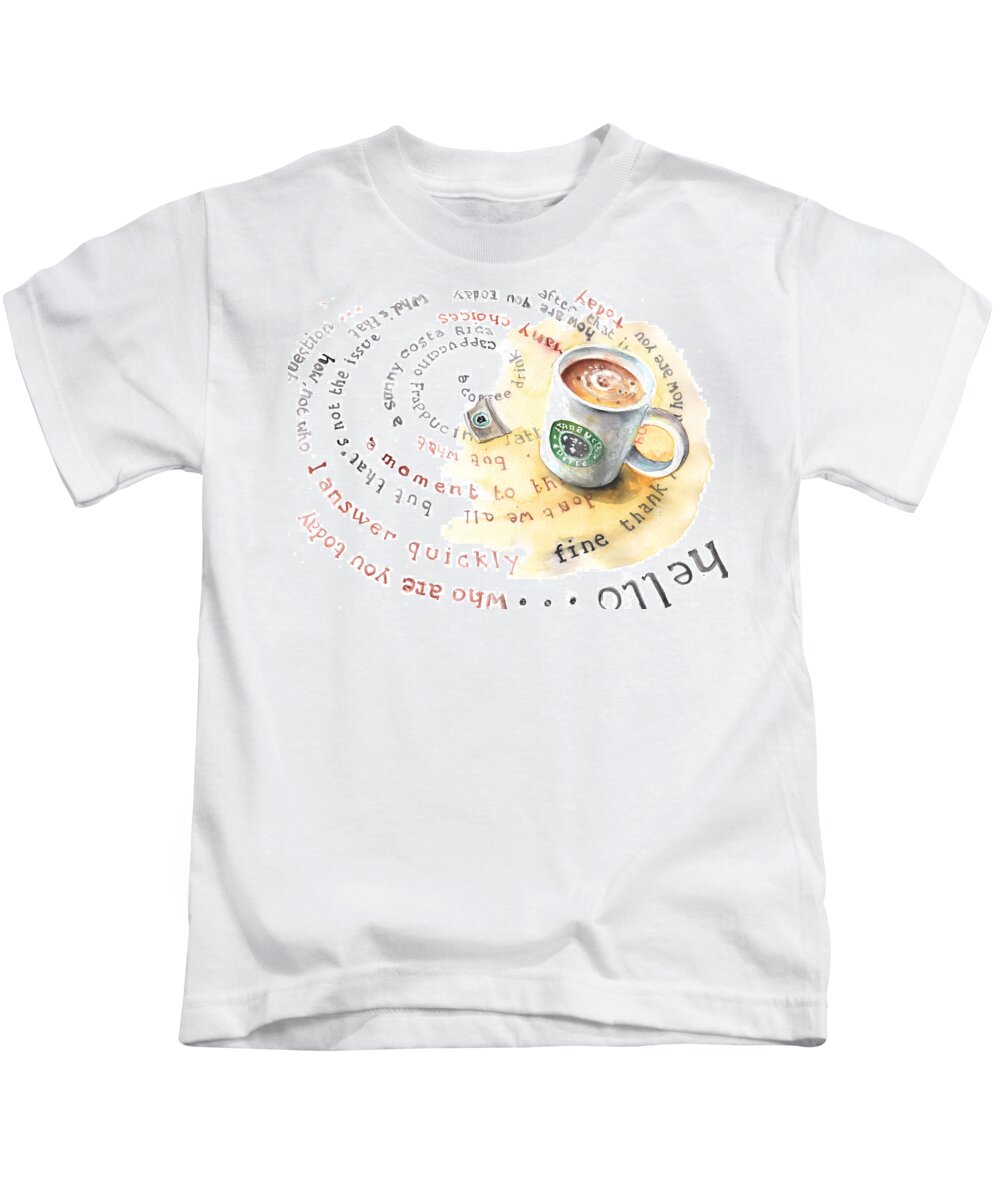 Travel Kids T-Shirt featuring the painting Who are you today by Miki De Goodaboom