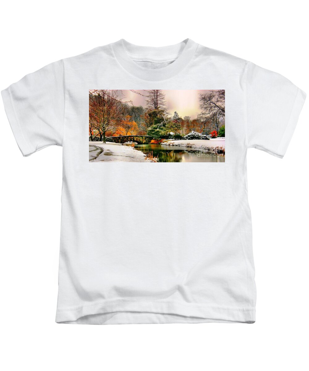 Fall Color Kids T-Shirt featuring the photograph Winter Reflection by Judy Palkimas