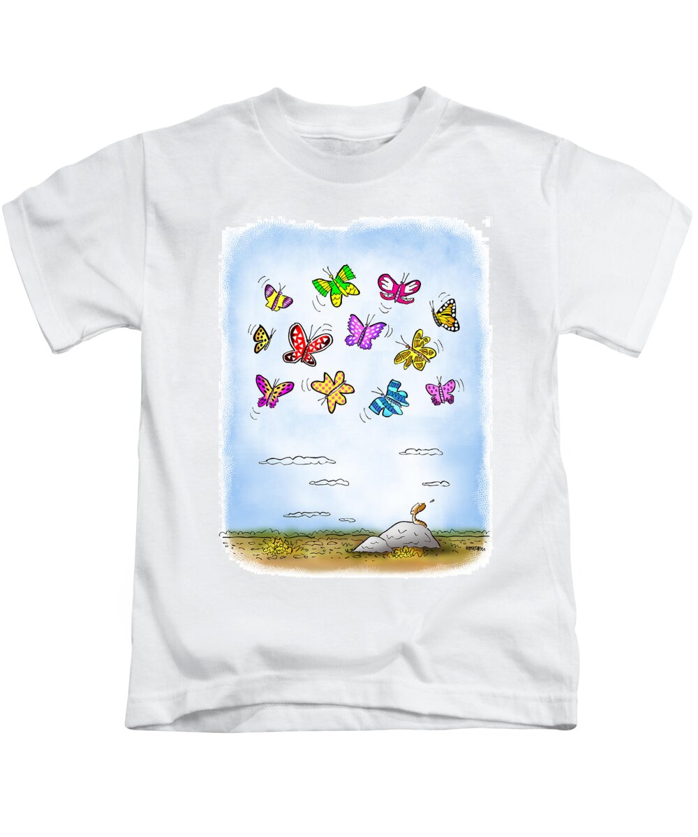 Worm Kids T-Shirt featuring the digital art Wistful by Mark Armstrong