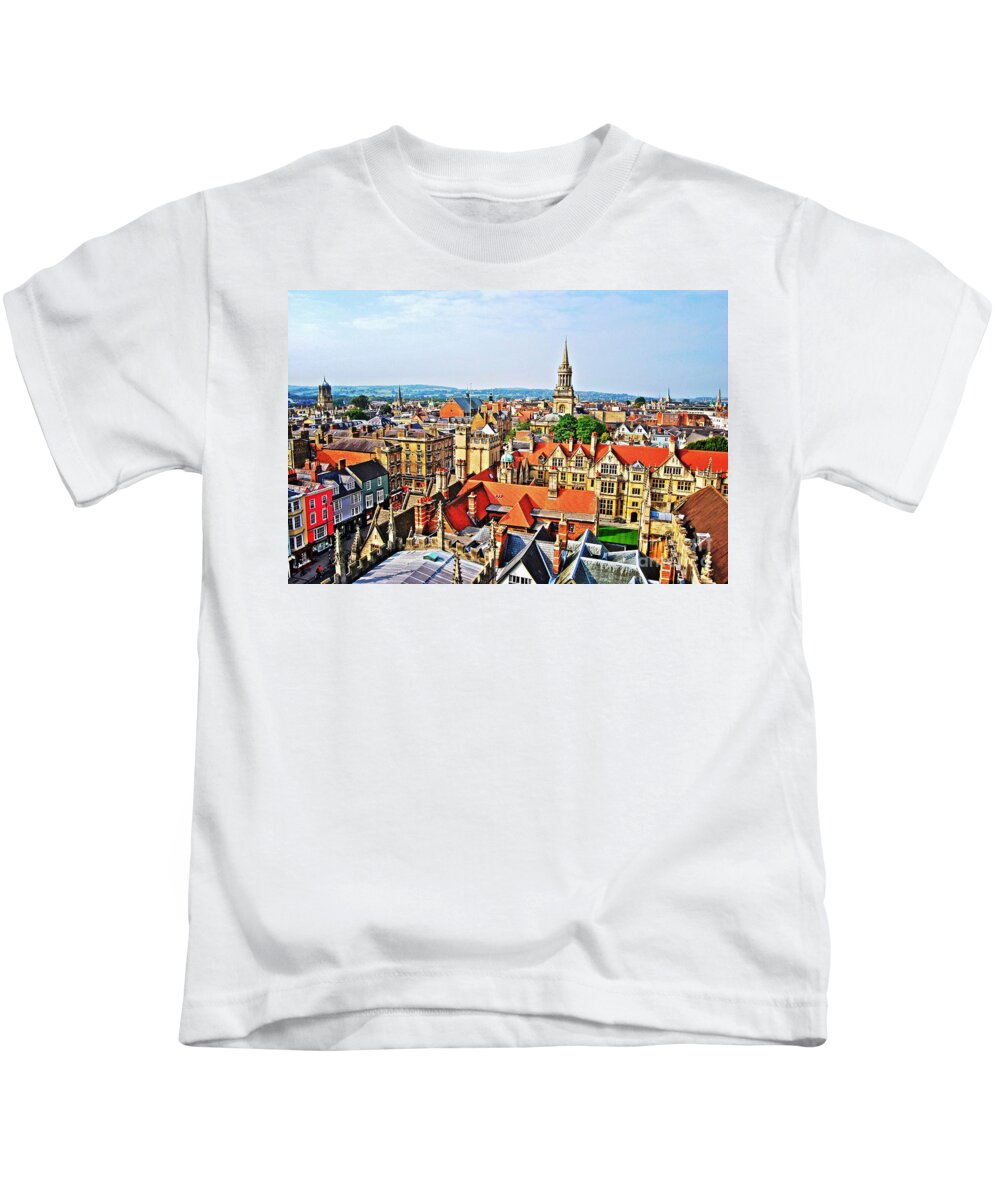 Yhun Suarez Kids T-Shirt featuring the photograph Oxford Cityscape by Yhun Suarez