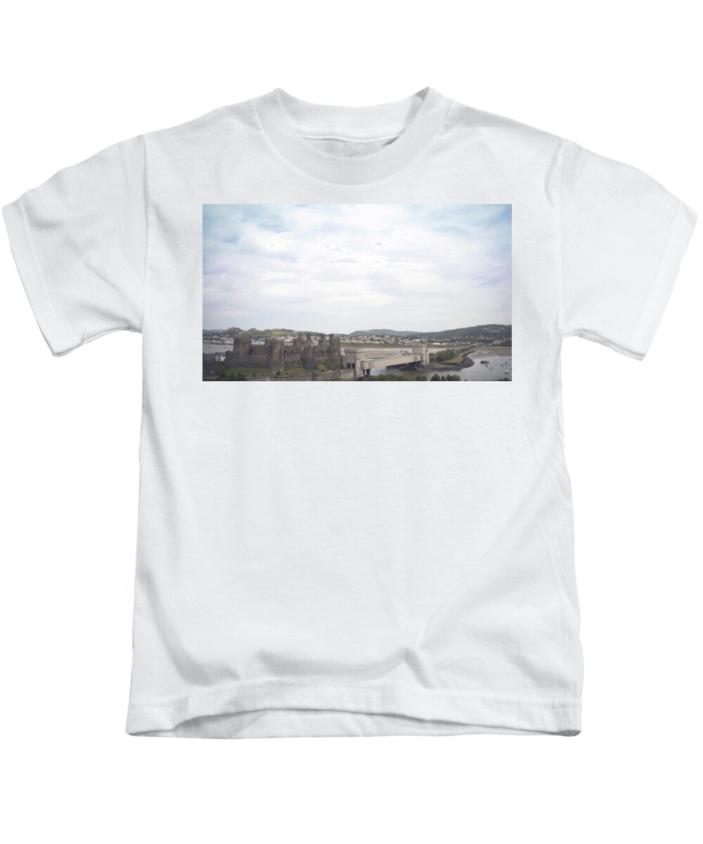 Castles Kids T-Shirt featuring the photograph Conwy castle #5 by Christopher Rowlands