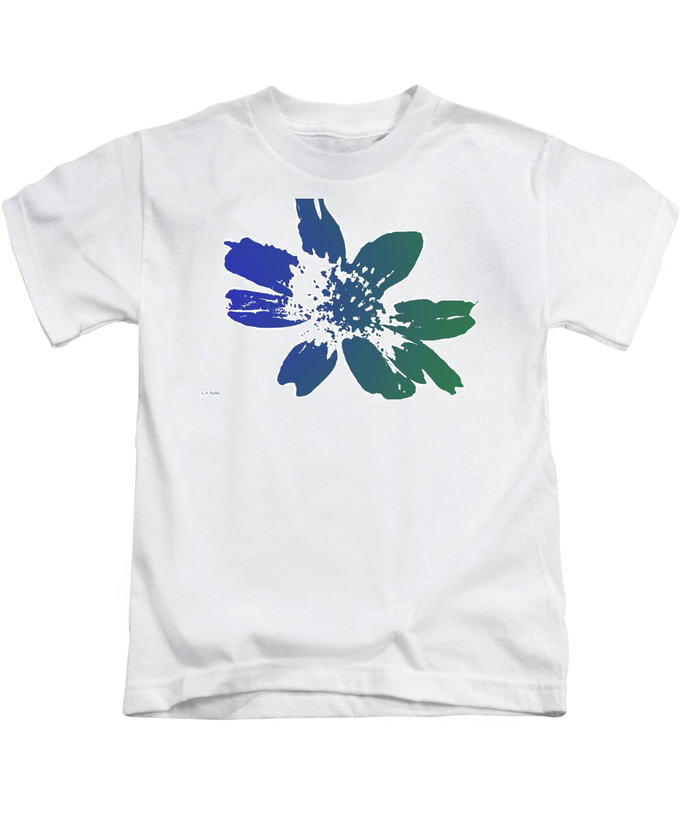 Lauren Radke Kids T-Shirt featuring the photograph Blue in Bloom by Lauren Radke