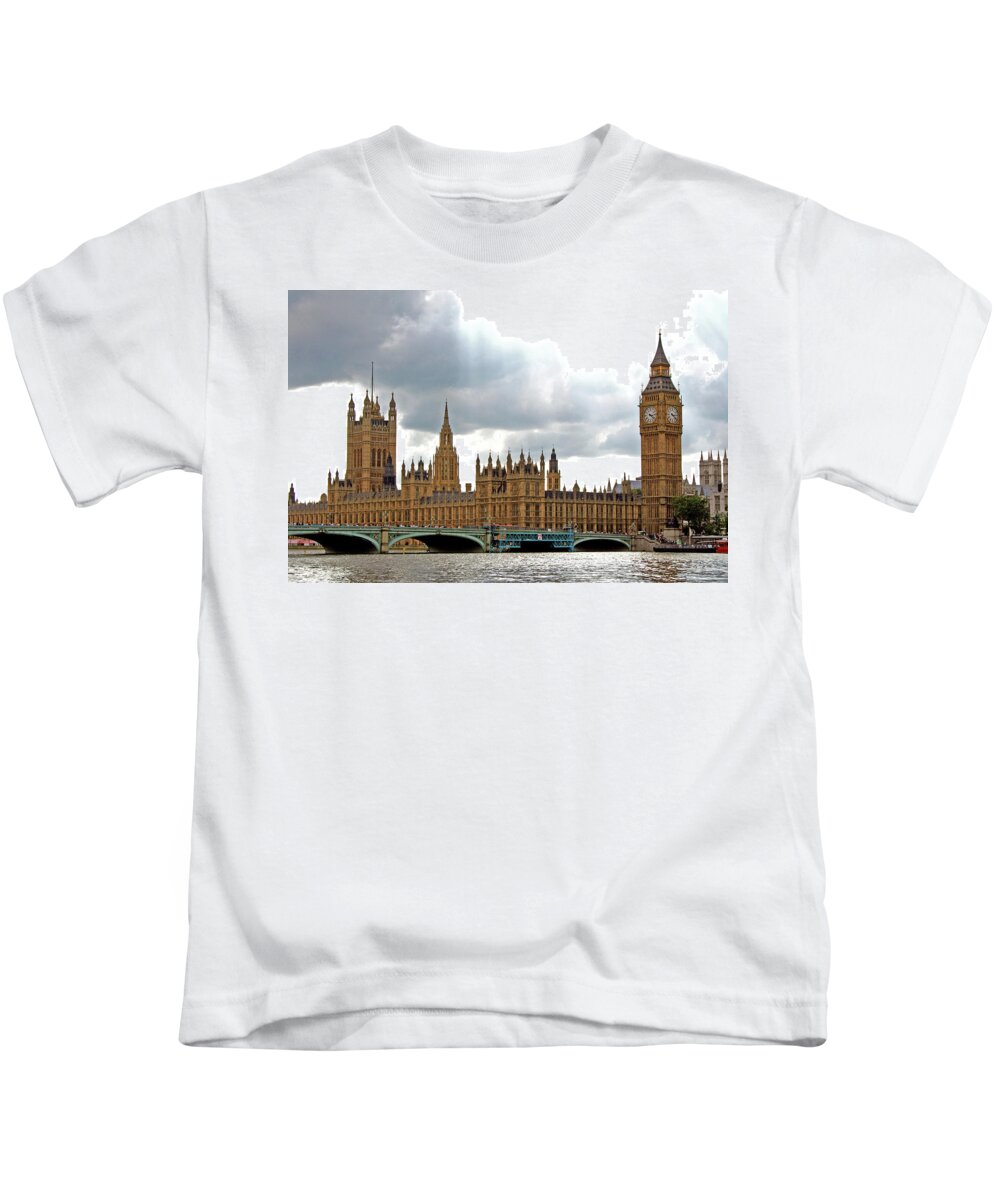Great Britian Kids T-Shirt featuring the photograph British Landmarks by La Dolce Vita