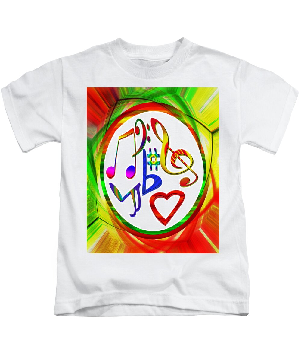 Colorful Kids T-Shirt featuring the photograph For the Love of Music by Susan Leggett