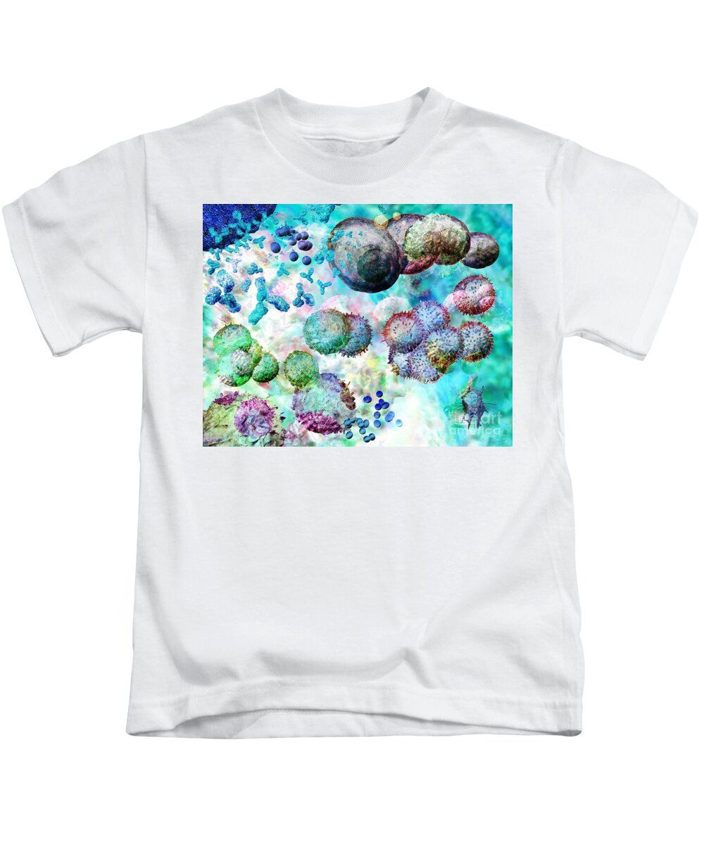 Acid Etch Kids T-Shirt featuring the digital art Immune Dreaming 1 by Russell Kightley