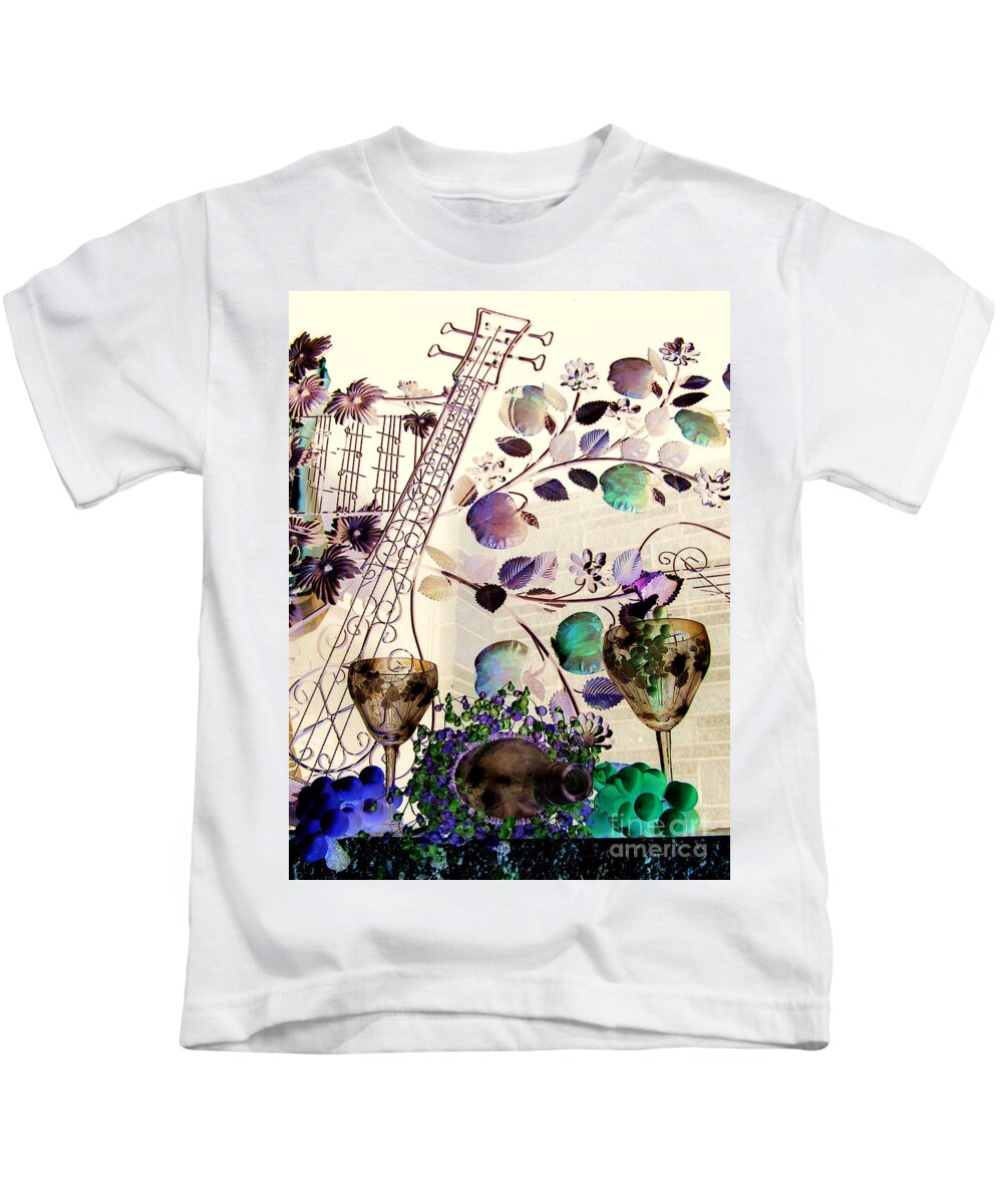 Music Kids T-Shirt featuring the photograph Music With Wine 3 by Anthony Wilkening