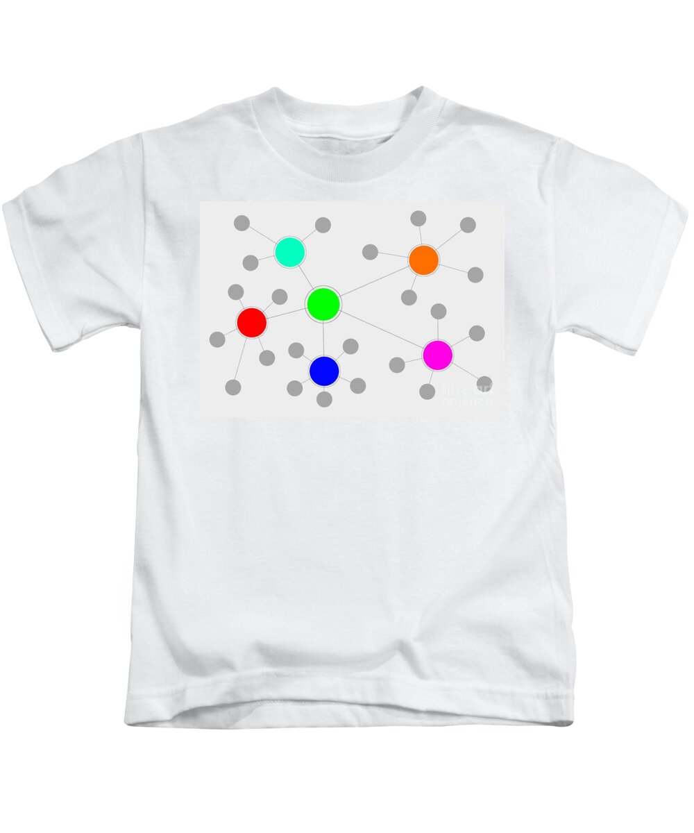 Network Kids T-Shirt featuring the digital art Network by Henrik Lehnerer