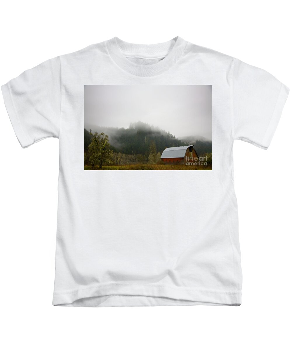 Barn Kids T-Shirt featuring the photograph The Red Barn by Timothy Johnson