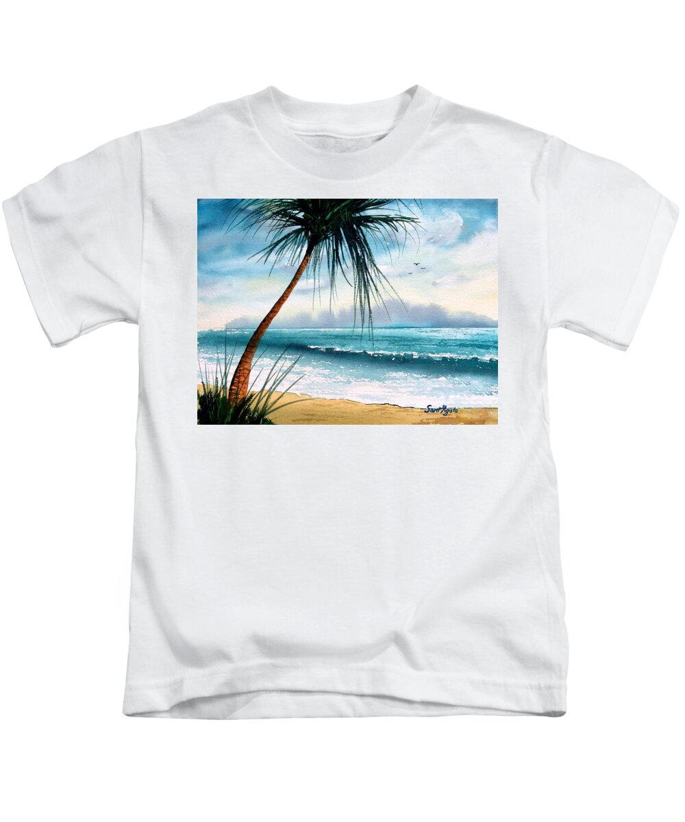 Ocea Kids T-Shirt featuring the painting Tropic Ocean by Frank SantAgata