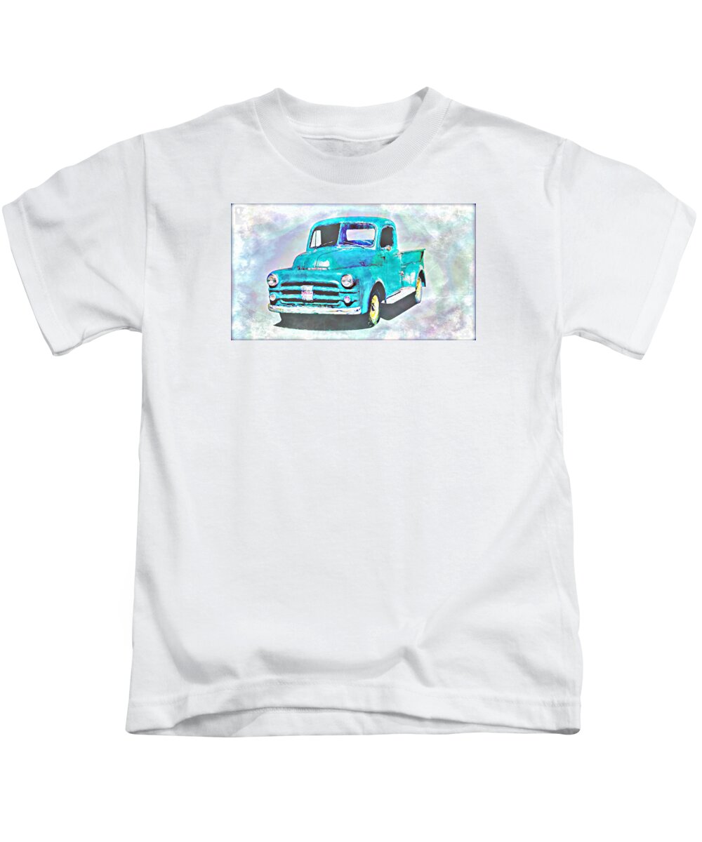 Pickup Truck Kids T-Shirt featuring the digital art Dodge Pickup by Rick Wicker