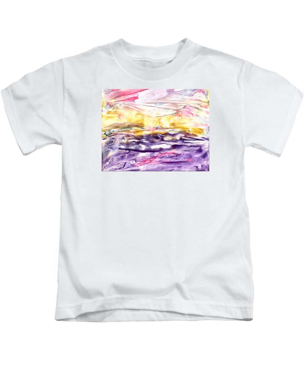 Ocean Kids T-Shirt featuring the painting Tornado Far away by Heather Hennick