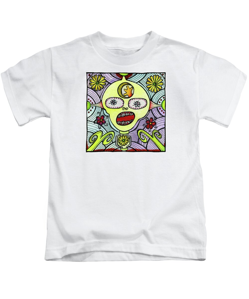 Paintings Kids T-Shirt featuring the painting Besty by Dar Freeland