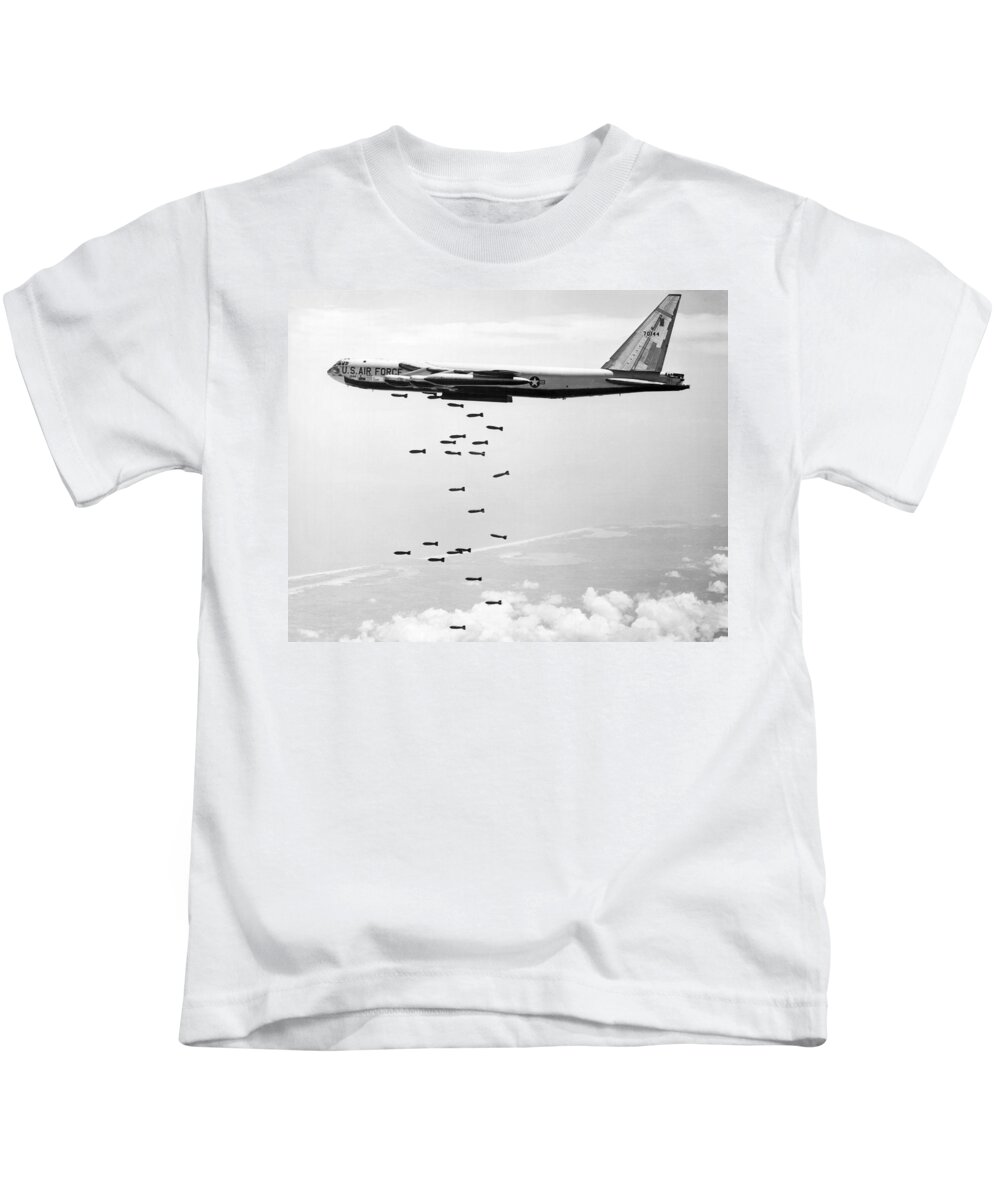 1960s Kids T-Shirt featuring the photograph Bombing Vietnam #1 by Underwood Archives