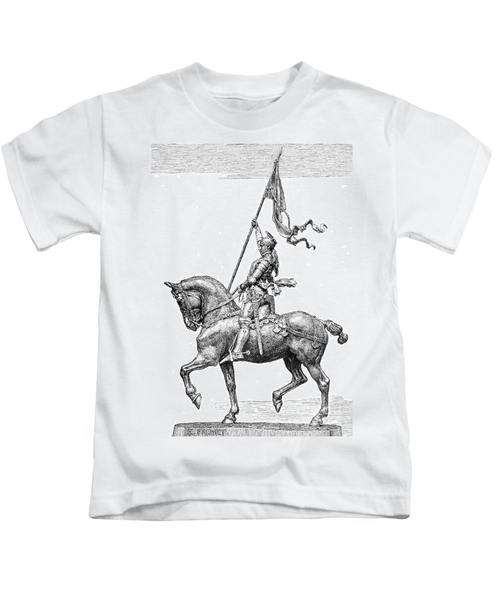 History Kids T-Shirt featuring the photograph Joan Of Arc, French National Heroine #1 by Photo Researchers