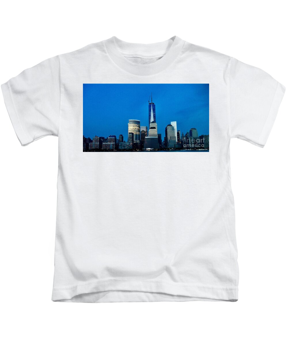 New York Kids T-Shirt featuring the photograph One World #1 by Dennis Richardson