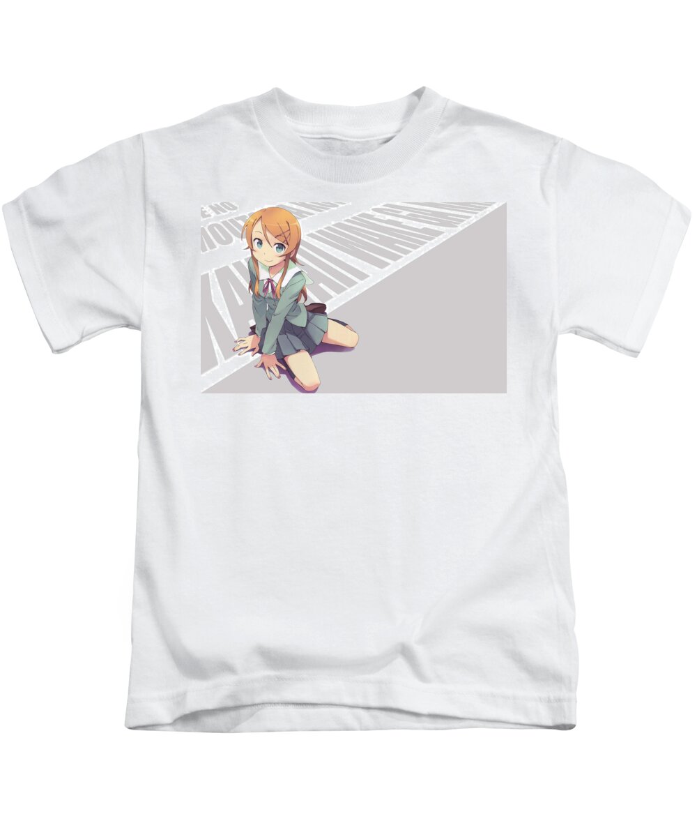 Oreimo Kids T-Shirt featuring the digital art Oreimo #1 by Super Lovely