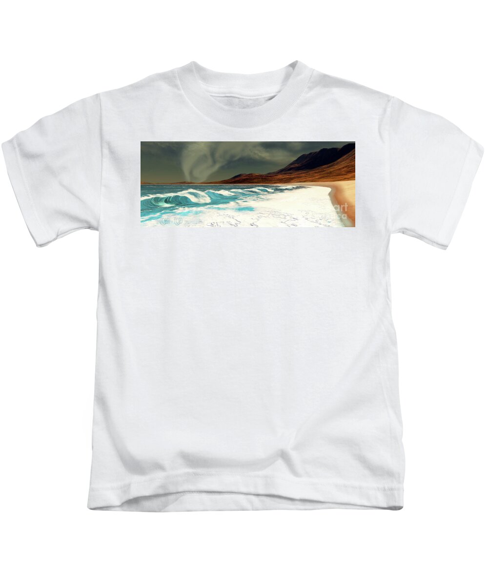 Tornado Kids T-Shirt featuring the digital art Razor's Edge #1 by Corey Ford