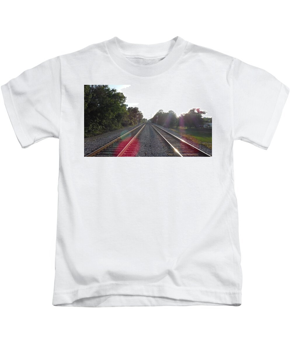 Railroad Kids T-Shirt featuring the photograph Railroad #10 by Jackie Russo