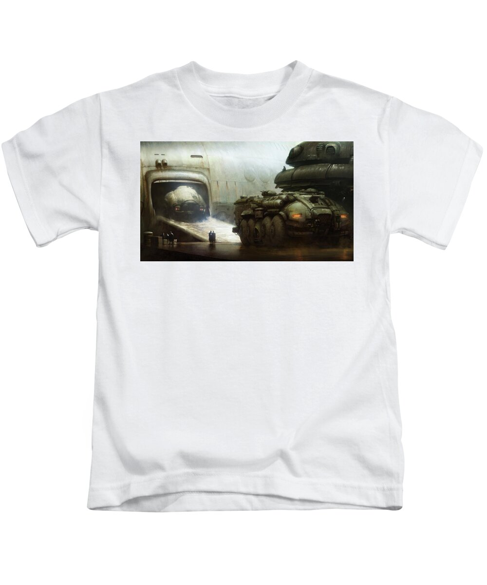 Vehicle Kids T-Shirt featuring the digital art Vehicle #13 by Super Lovely