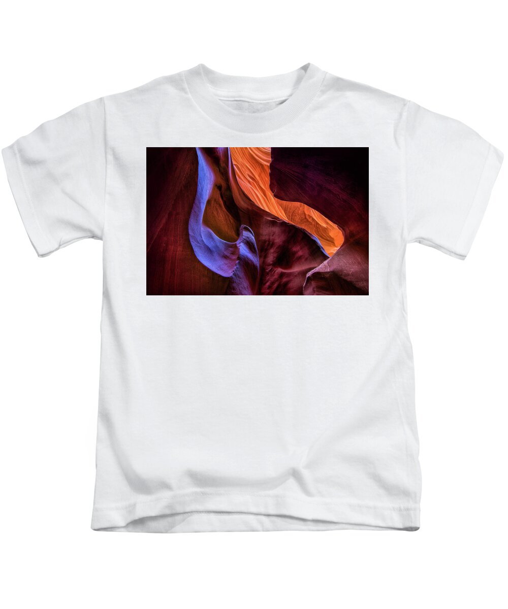 Antelope Canyon Kids T-Shirt featuring the photograph Antelope Canyon Colors #2 by Michael Ash