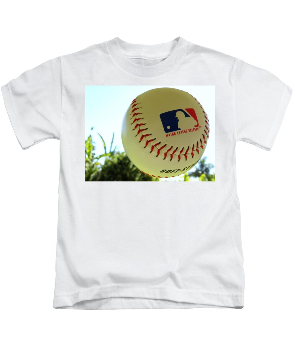 Baseball Kids T-Shirt featuring the digital art Baseball #2 by Super Lovely