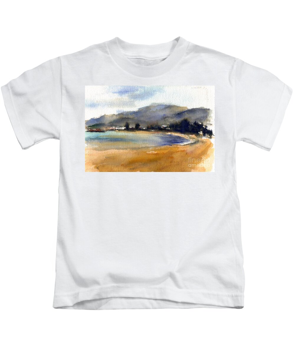 House Kids T-Shirt featuring the painting Delta river in Georgioupolis #2 by Karina Plachetka