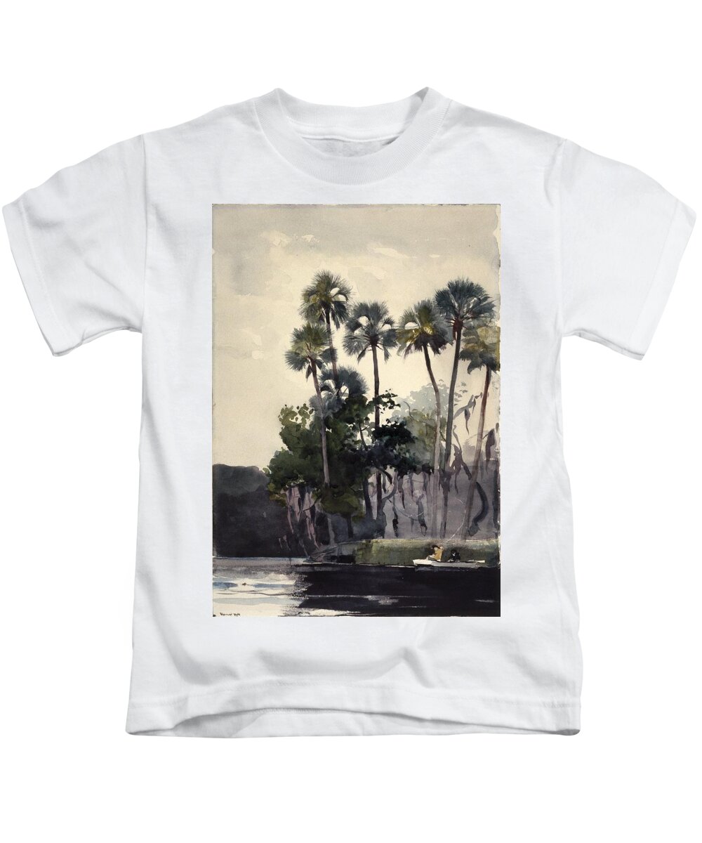 Winslow Homer (american Kids T-Shirt featuring the painting Homosassa River #2 by Winslow Homer