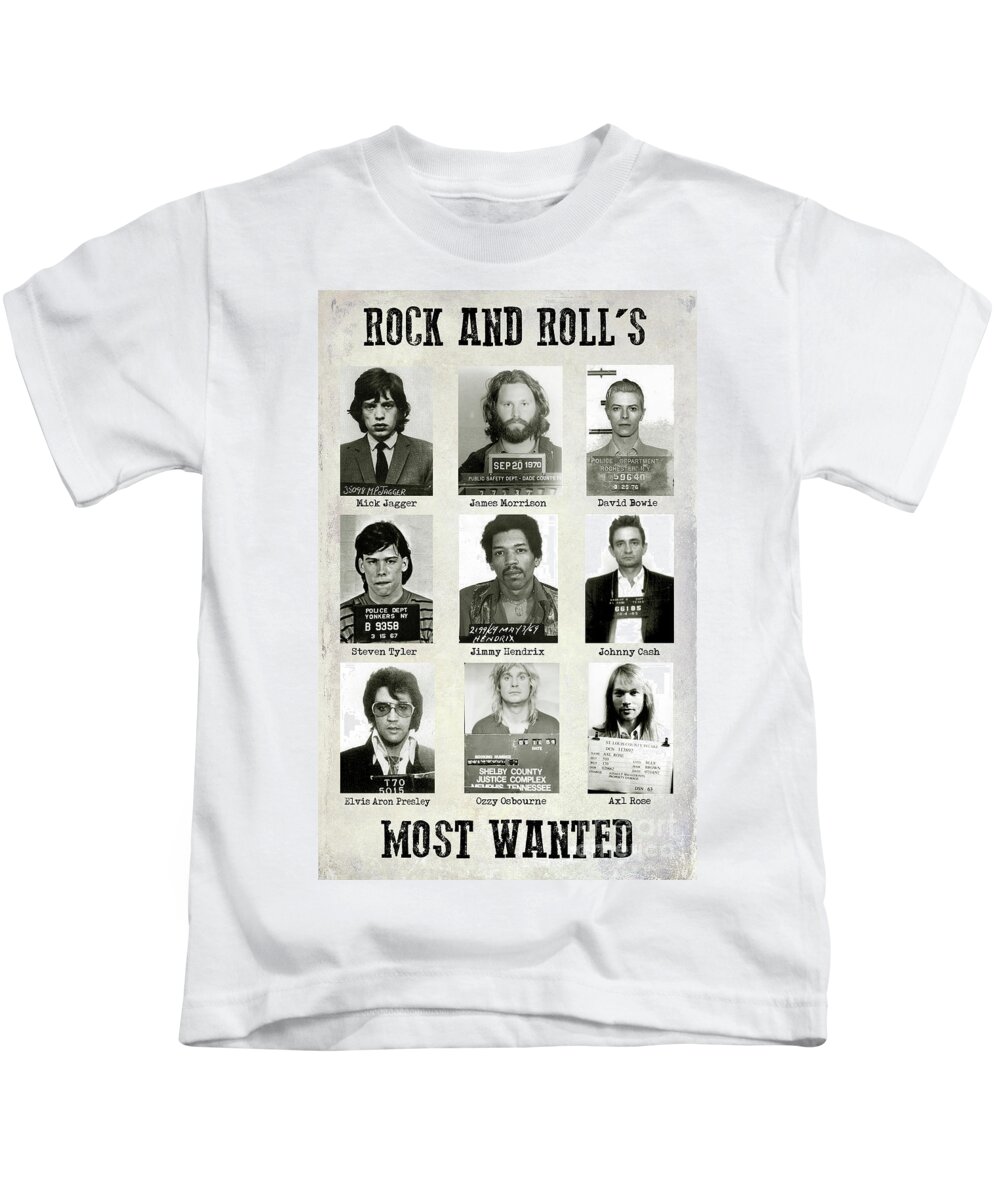Rock And Rolls Most Wanted Kids T-Shirt featuring the photograph Rock and Rolls Most Wanted #2 by Jon Neidert