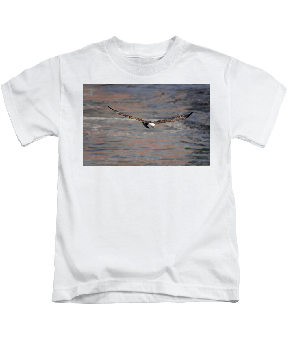 Illinois Kids T-Shirt featuring the photograph Bald Eagle #21 by Peter Lakomy