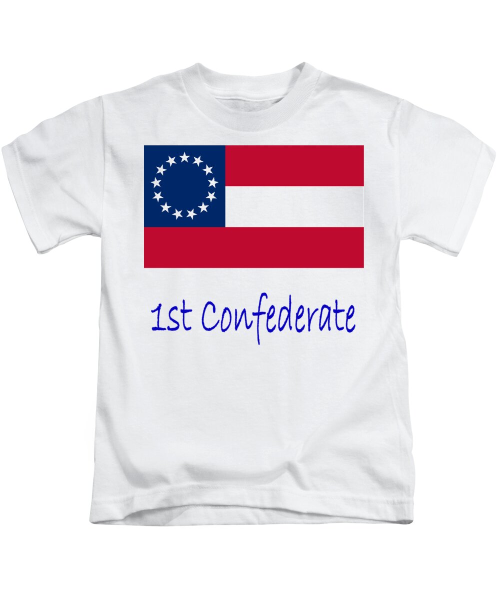 tyran reservoir Anvendt 1st Confederate Flag Kids T-Shirt by Frederick Holiday - Pixels