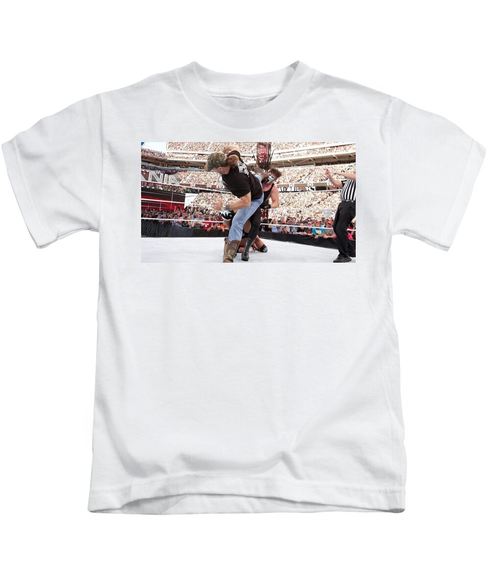 Wrestling Kids T-Shirt featuring the photograph Wrestling #40 by Mariel Mcmeeking