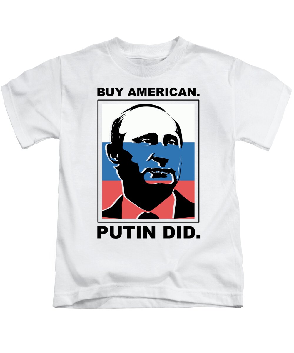 Anti-trump Kids T-Shirt featuring the digital art Anti Trump Art Impeach President Resist Putin Light #5 by Nikita Goel