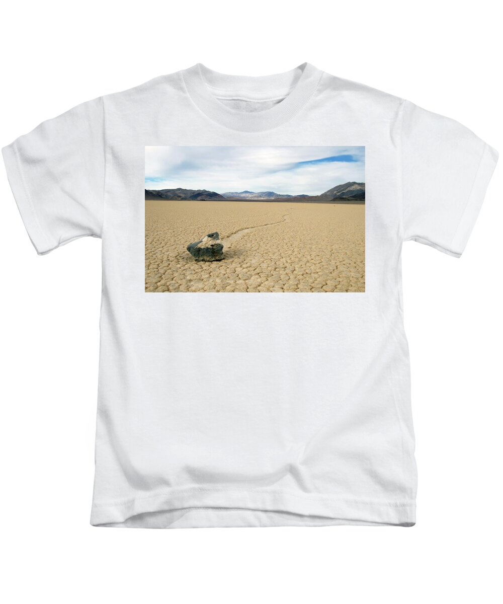 Death Valley Kids T-Shirt featuring the photograph Death Valley Racetrack #6 by Breck Bartholomew