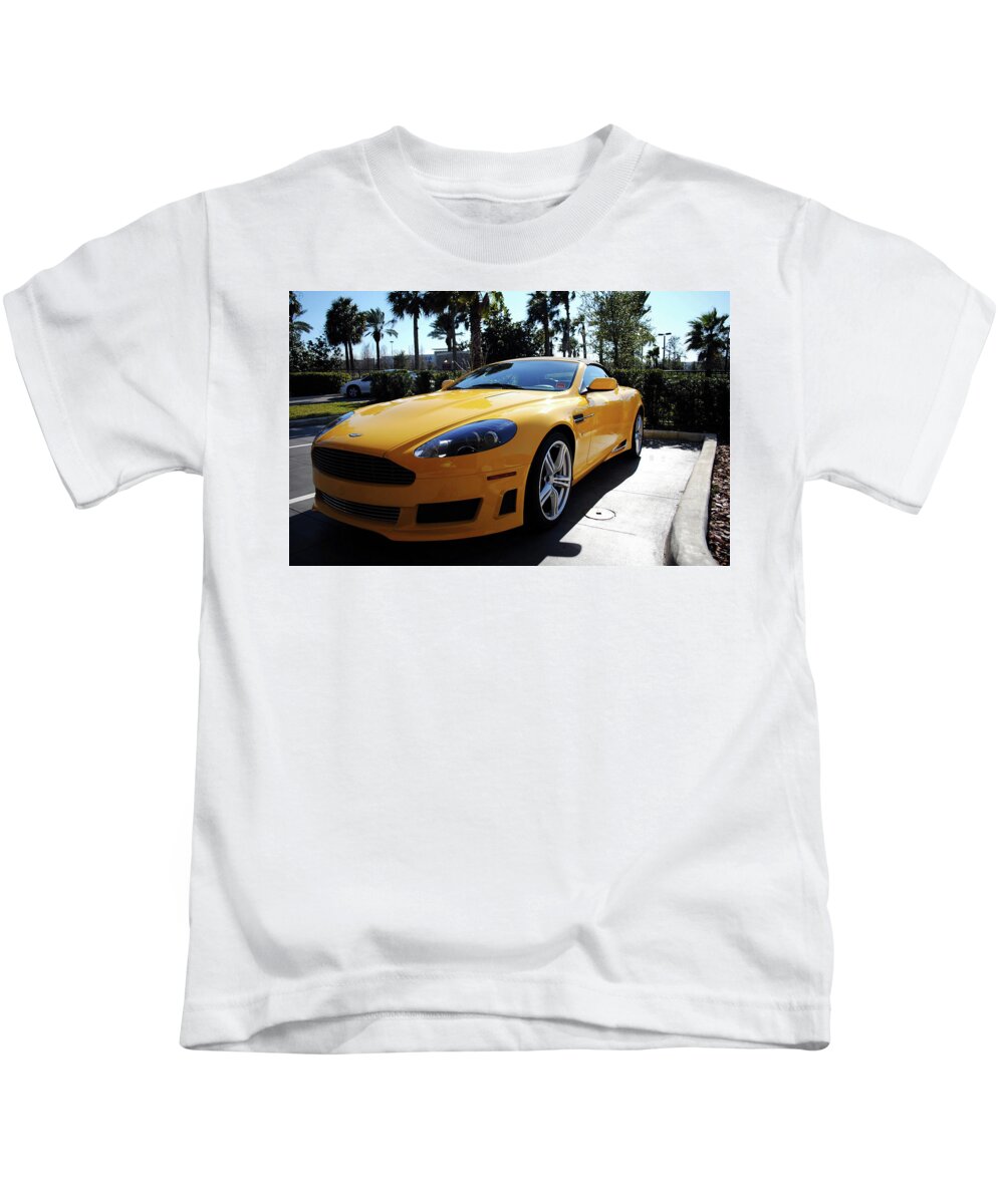 Aston Martin Kids T-Shirt featuring the photograph Aston Martin #7 by Jackie Russo