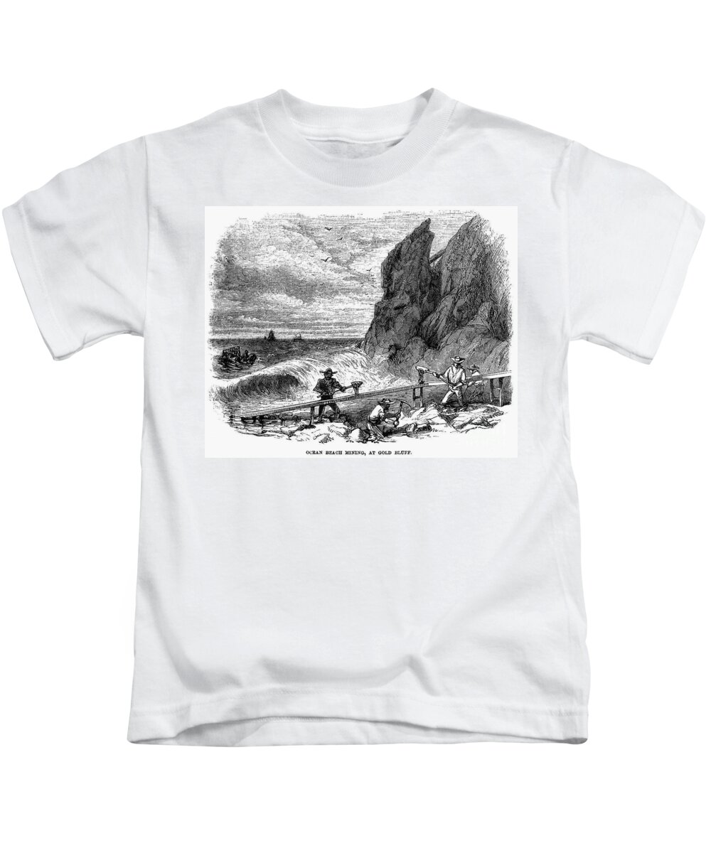 1850s Kids T-Shirt featuring the photograph California Gold Rush #9 by Granger