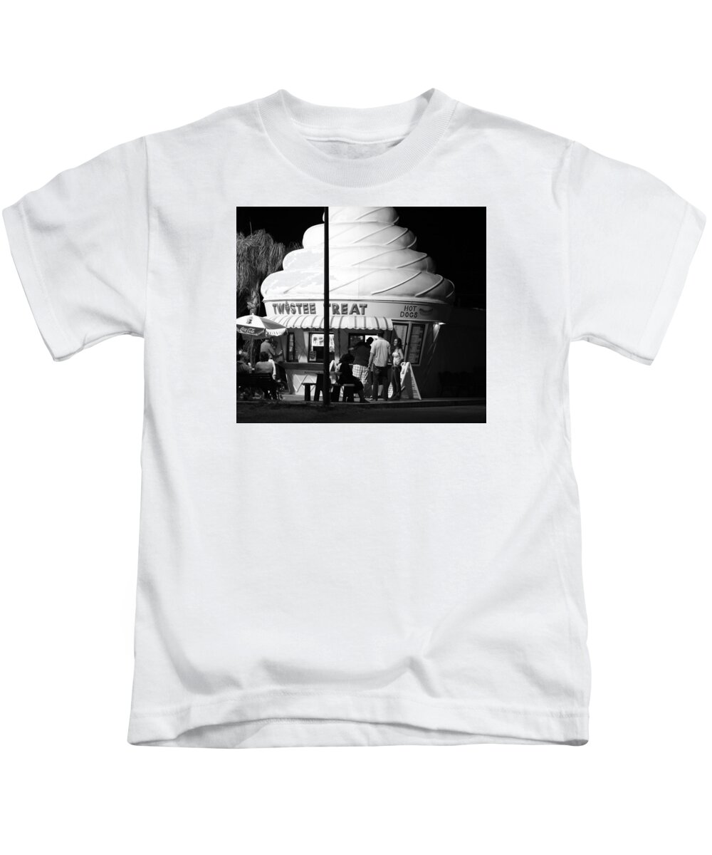 People Kids T-Shirt featuring the photograph Twistee Treat by David Ralph Johnson