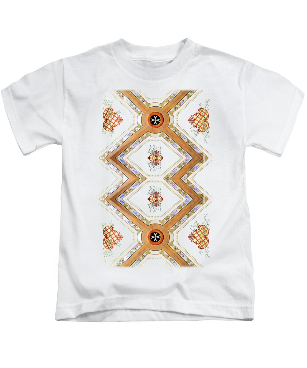 Fabric+design Kids T-Shirt featuring the tapestry - textile A Glass Ceiling by Jon Delorme