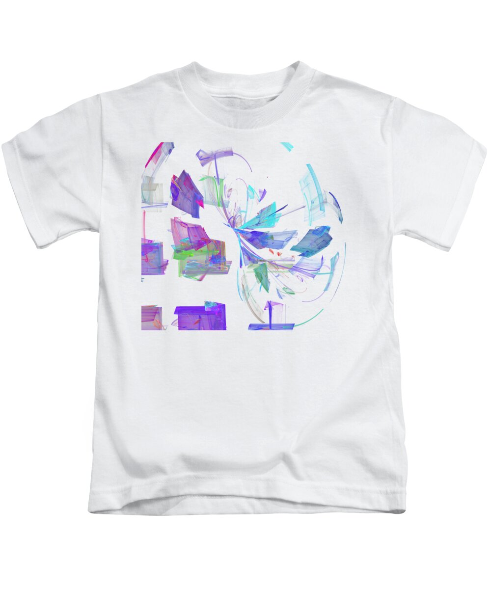 Pastel Kids T-Shirt featuring the digital art Action in Pastel by Ilia -