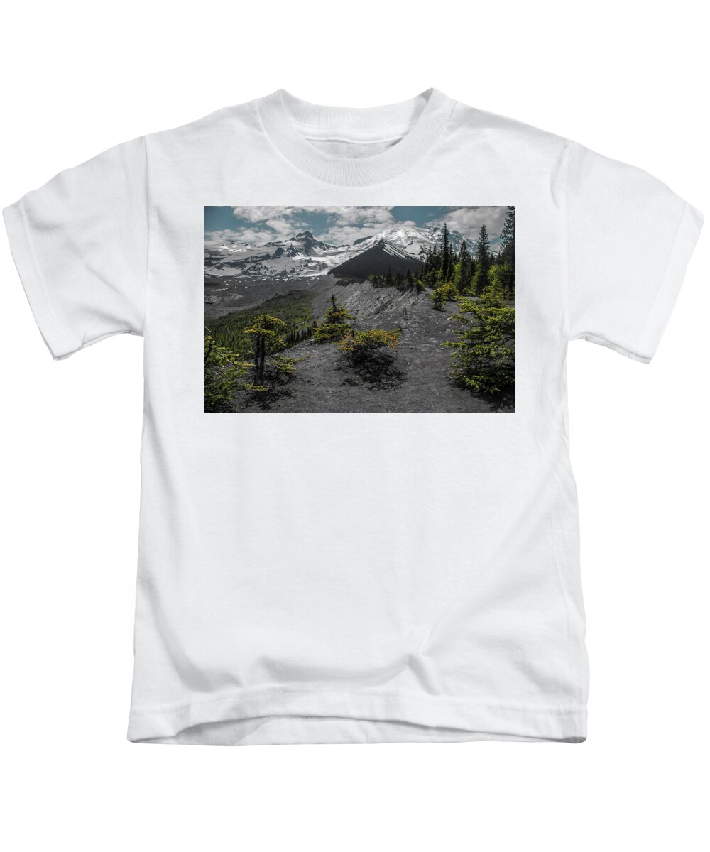 Mt Rainier Kids T-Shirt featuring the photograph Approaching Rainer by Doug Scrima