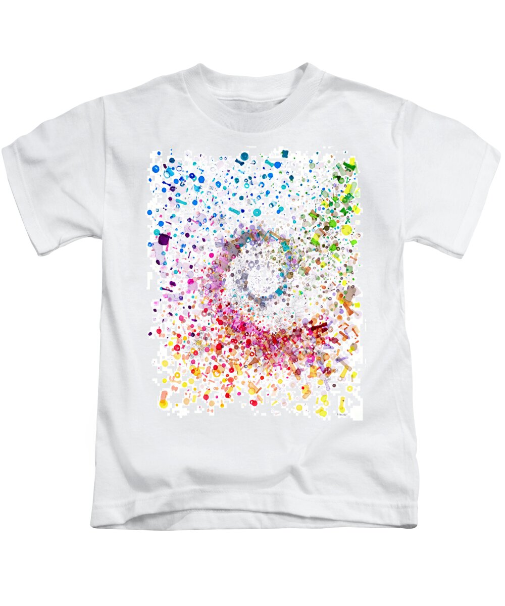 Spiral Kids T-Shirt featuring the painting Archimedes Chiral by Regina Valluzzi