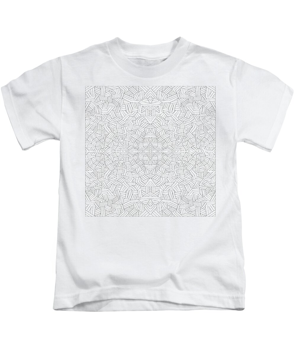Urban Kids T-Shirt featuring the digital art 028 Lines by Cheryl Turner