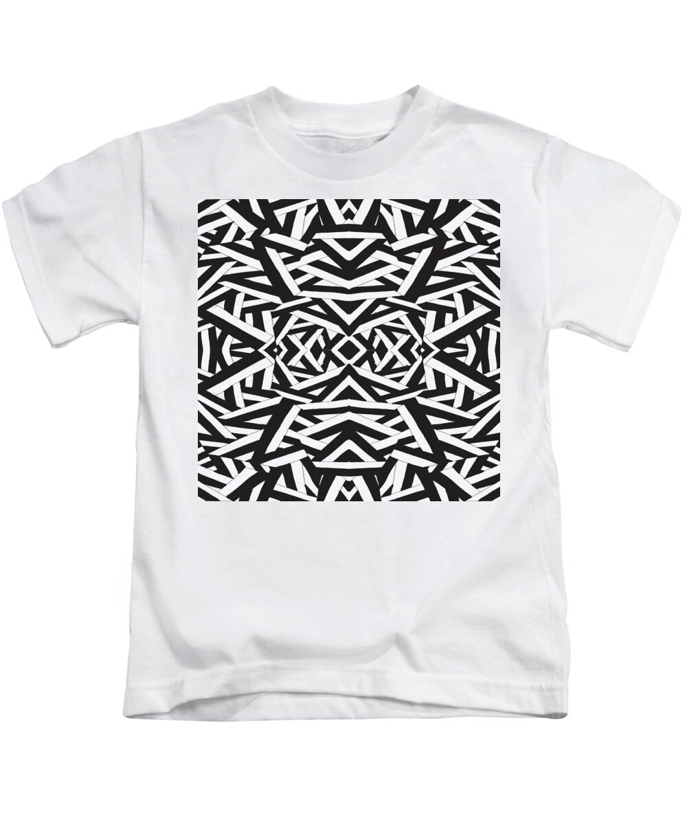 Urban Kids T-Shirt featuring the digital art 034 Stripes by Cheryl Turner