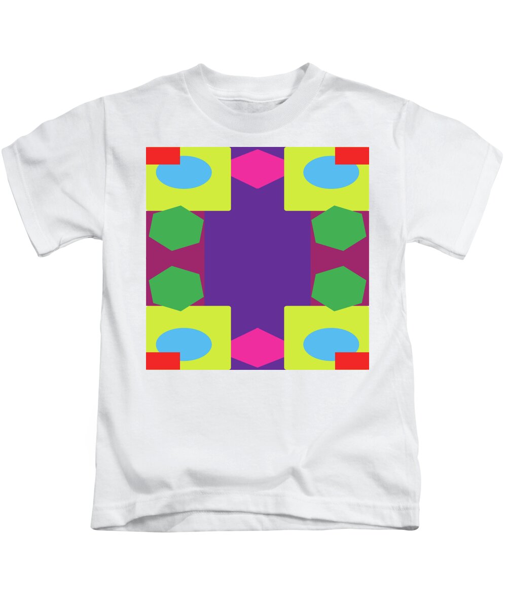 Urban Kids T-Shirt featuring the digital art 060 Imagined Shapes by Cheryl Turner